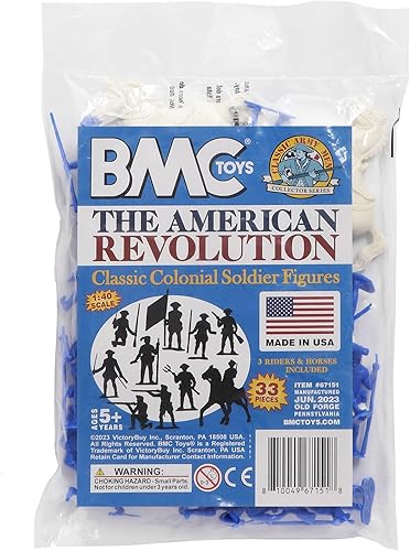 Miniatura 7 de BMC Classic MPC Revolutionary War Colonial Soldiers - Figuras de plástico para hombres del ejército