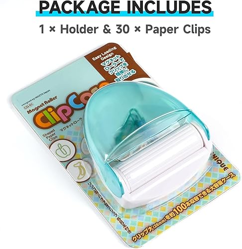 Miniatura 5 de Soporte magnético para clips de papel, soporte magnético para clips de papel con clips de papel dorados, 100 piezas de 1.1 pulgadas, bonitos