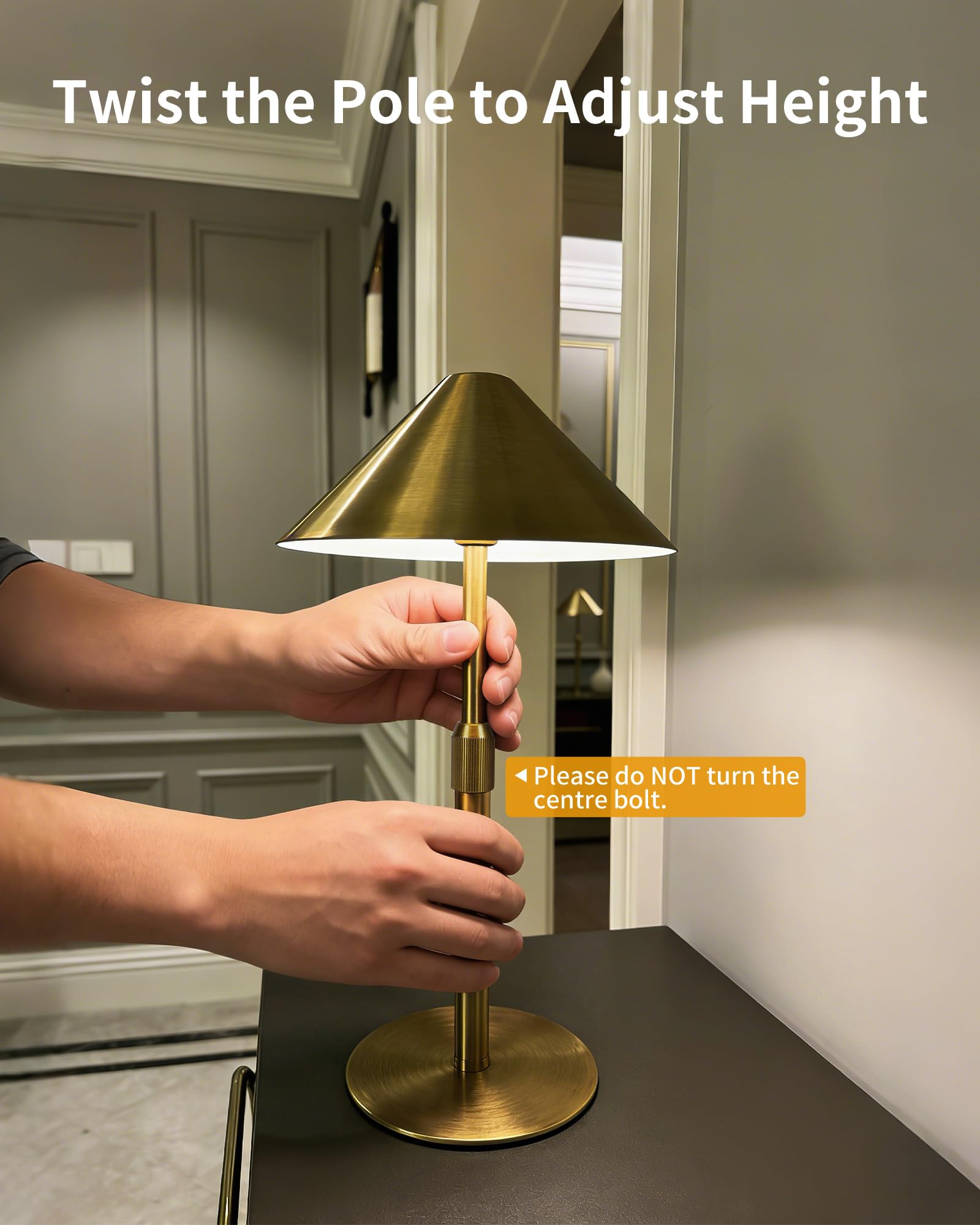2 Lampade da Tavolo Ricaricabili Senza Fili – Casa e Ristorante, Design Moderno, Dimmer Touch, IP54 per Interno ed Esterno
