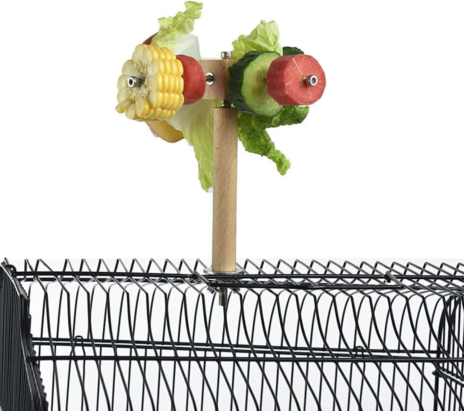 Parrot Feeders Stand,Parrot Fruits Veggies Holder Birds Fruits Corn Vegetables