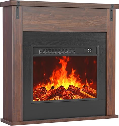 Miniatura 9 de Chimenea eléctrica independiente de 36" H con chimenea, nogal