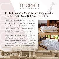 Vista 6 de MORIRIN - Funda con cremallera para colchón de futón japonés de piso, 100% algodón, fabricada en Japón, Twin-XL, gris