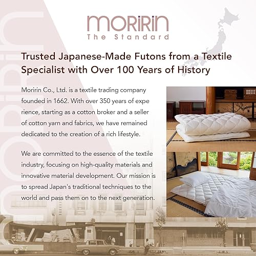 Miniatura 6 de MORIRIN - Funda con cremallera para colchón de futón japonés de piso, 100% algodón, fabricada en Japón, Twin-XL, gris