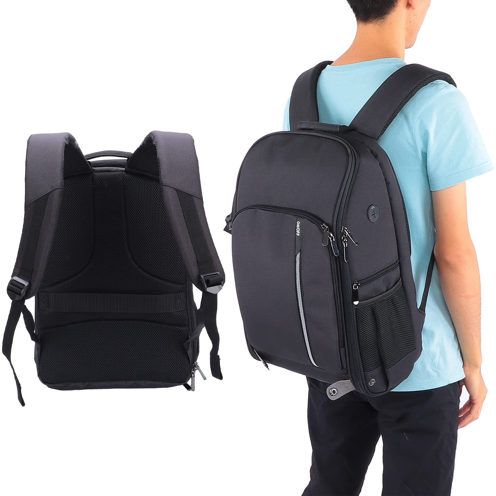 Zaino per Fotocamera Impermeabile Antiurto, Borsa per Fotocamera Impermeabile Zaino per Fotocamera Portatile per Esterni Borsa per Fotocamera a Spalla Impermeabile con 1 Borsa