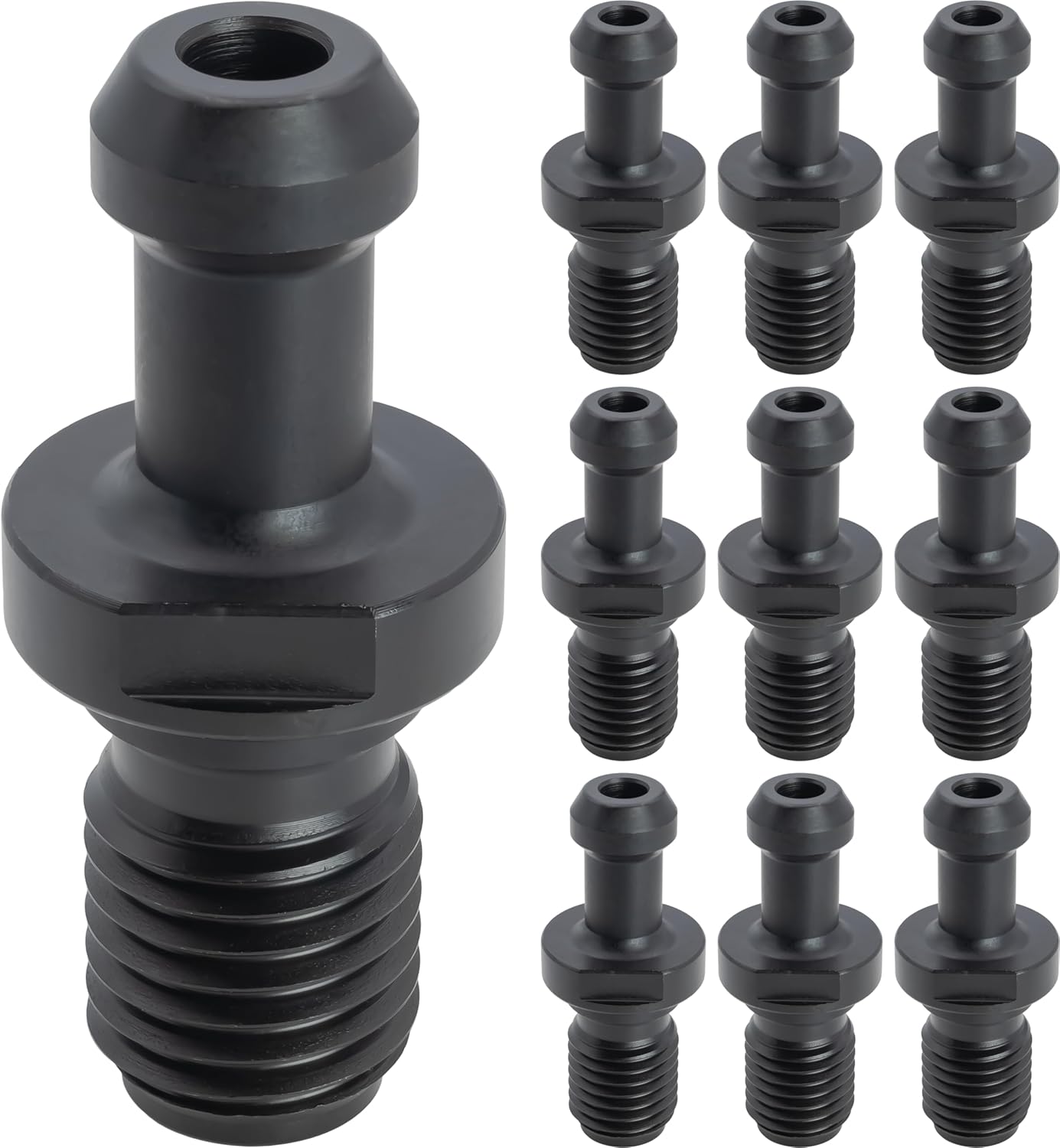 10 pcs CAT 50 Taper Pull Stud Retention Knobs, 45° Head Angle, 0.906" Head Diameter, 1 3/4" Projection, Coolant Through