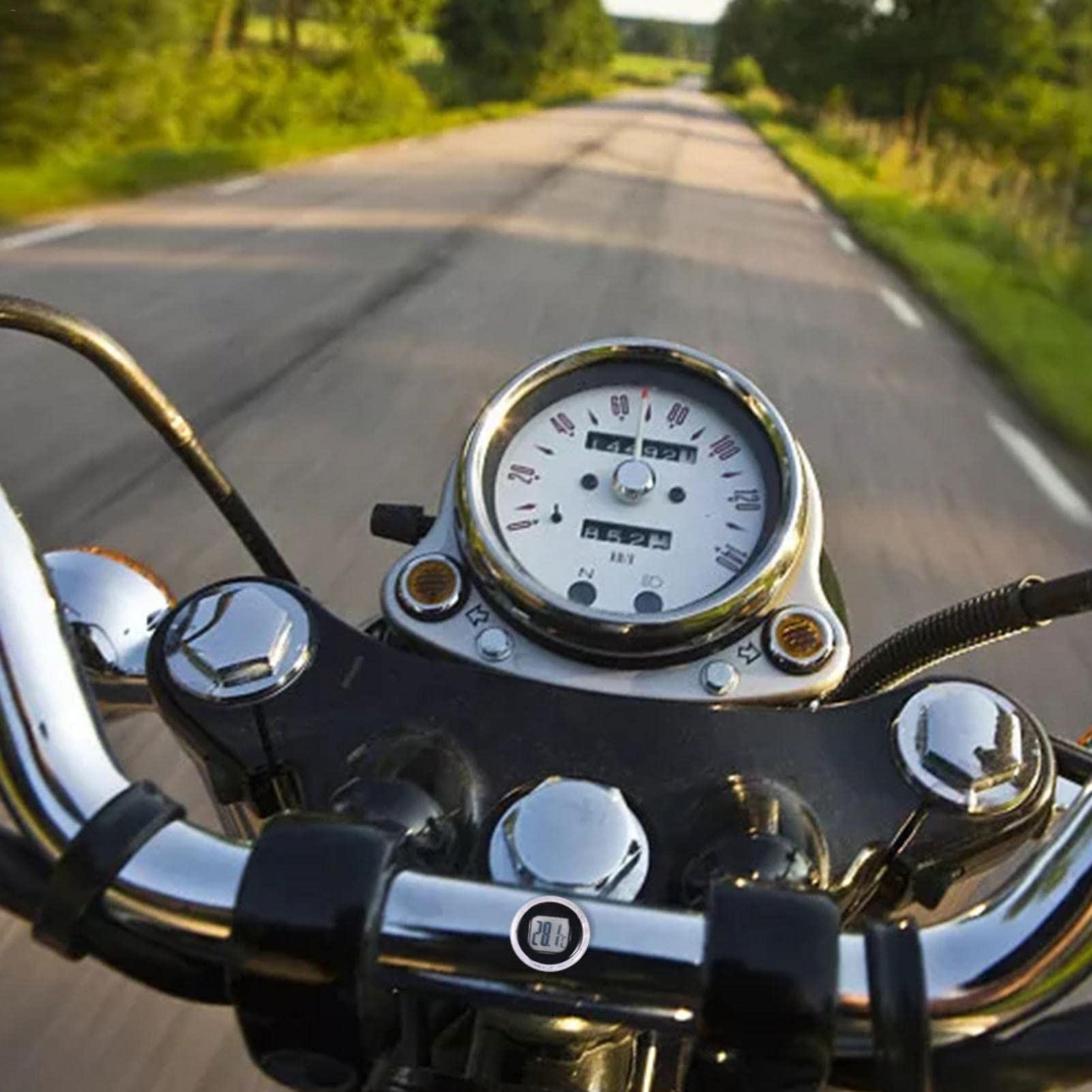 Termometro digitale impermeabile per moto, compatibile solo con Celsius, termometro digitale da cucina, orologio da interno per moto