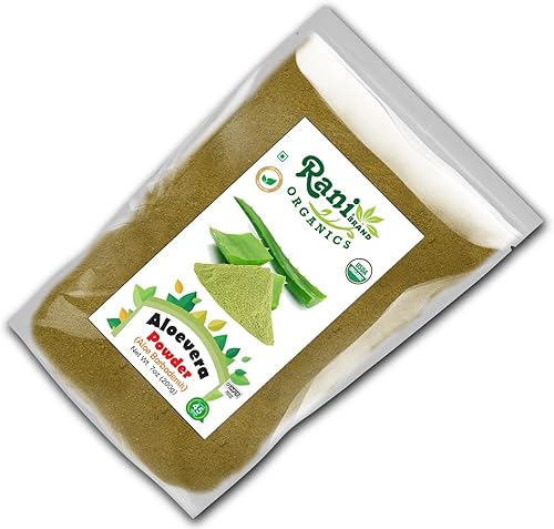 Miniatura 9 de Rani Aloevera en polvo orgánico (Aloe Barbadensis) 7 onzas (7.05 oz)  Todo natural  Sin color  Apto para gluten  Vegano  Sin OMG  Kosher  Sin sal ni