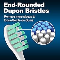 Vista 3 de Cabezales de repuesto para cepillo de dientes eléctrico Gleem, paquete de 10 unidades, color blanco
