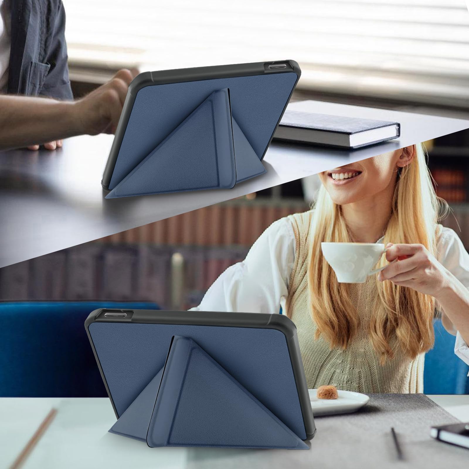 Schutzhülle kompatibel mit Kobo Libra Color (2024) und Kobo Libra 2 (2021) E-Reader, inklusive Displayschutzfolie, Premium-PU-Lederbezug mit automatischer Schlaf-/Wachfunktion