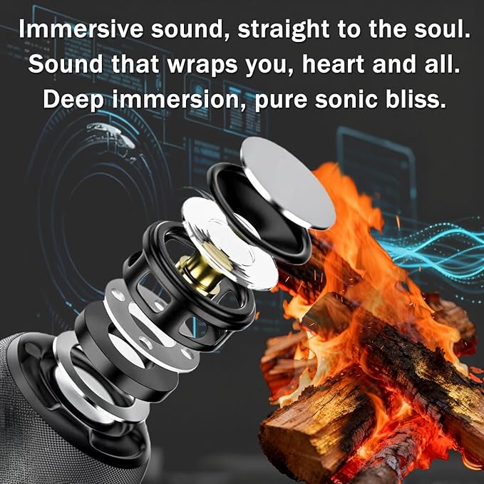 Chimenea Eléctrica Portátil Recargable con Sonido y Altavoz miniatura 5