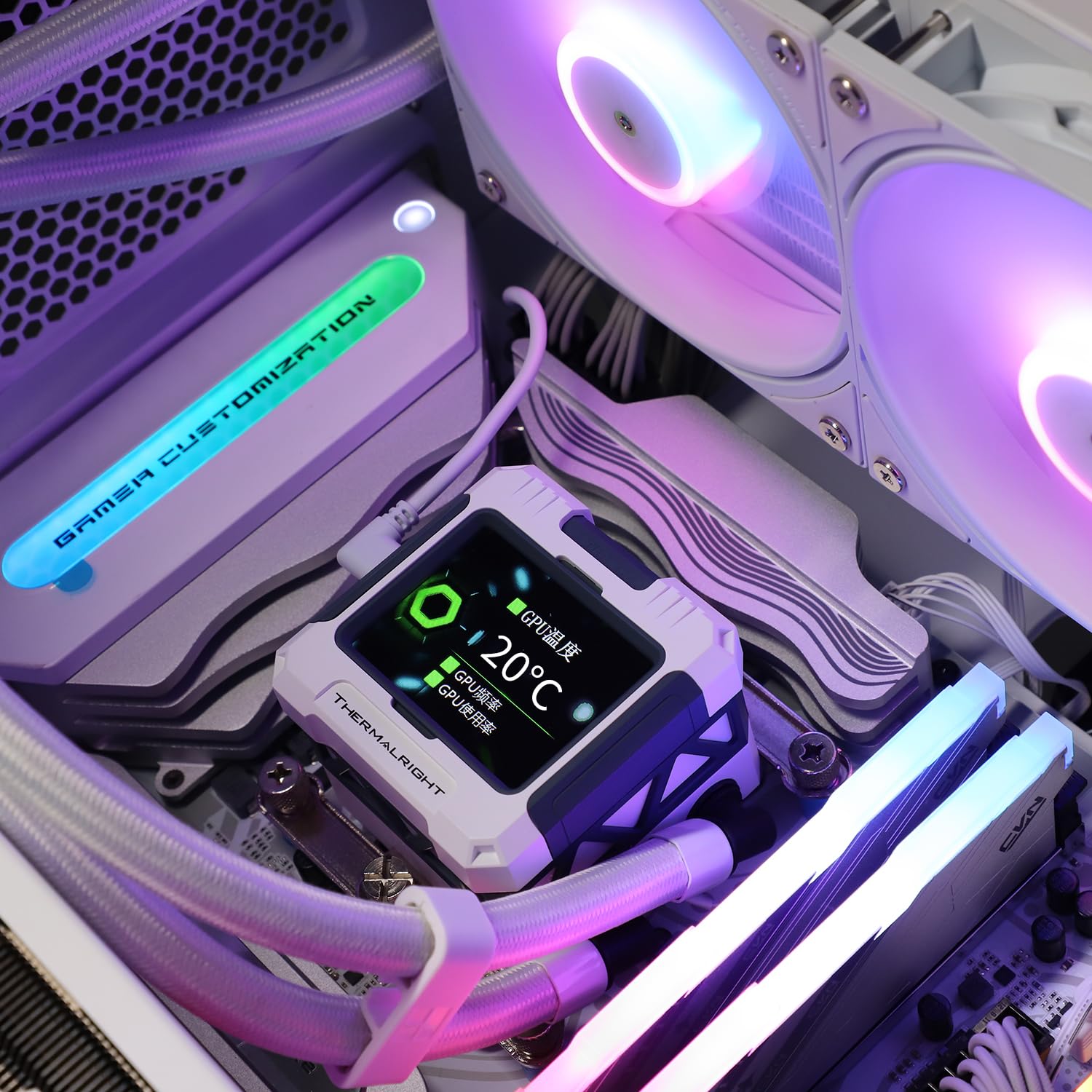 Thermalright FW360 ARGB CPU AIO Cooler, PC 360 Specifica Sistema di raffreddamento ad acqua, schermo LCD IPS con risoluzione 320x240, per AM5 & Intel LGA1700/1851, CPU Cooler viene fornito con display