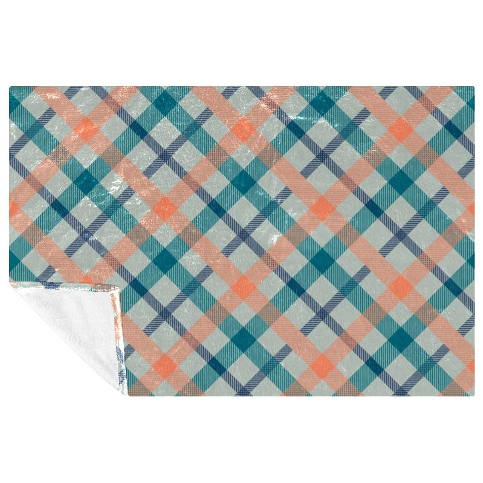 Plaid multicolore doux et chaud pour canapé contre le froid couverture écossaise