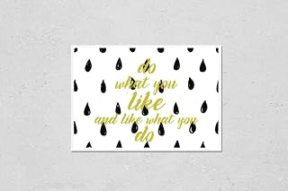 Poster Reproduction of Do what you like and like what you do inscription. Greeting card with calligraphy. Hand drawn lettering design. Photo overlay. Typography for banner, poster or apparel