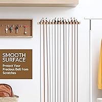 Vista 5 de ZEDODIER Percha para cinturón para armario, resistente estante de madera para hombres y mujeres, capacidad de almacenamiento de 14, soporte
