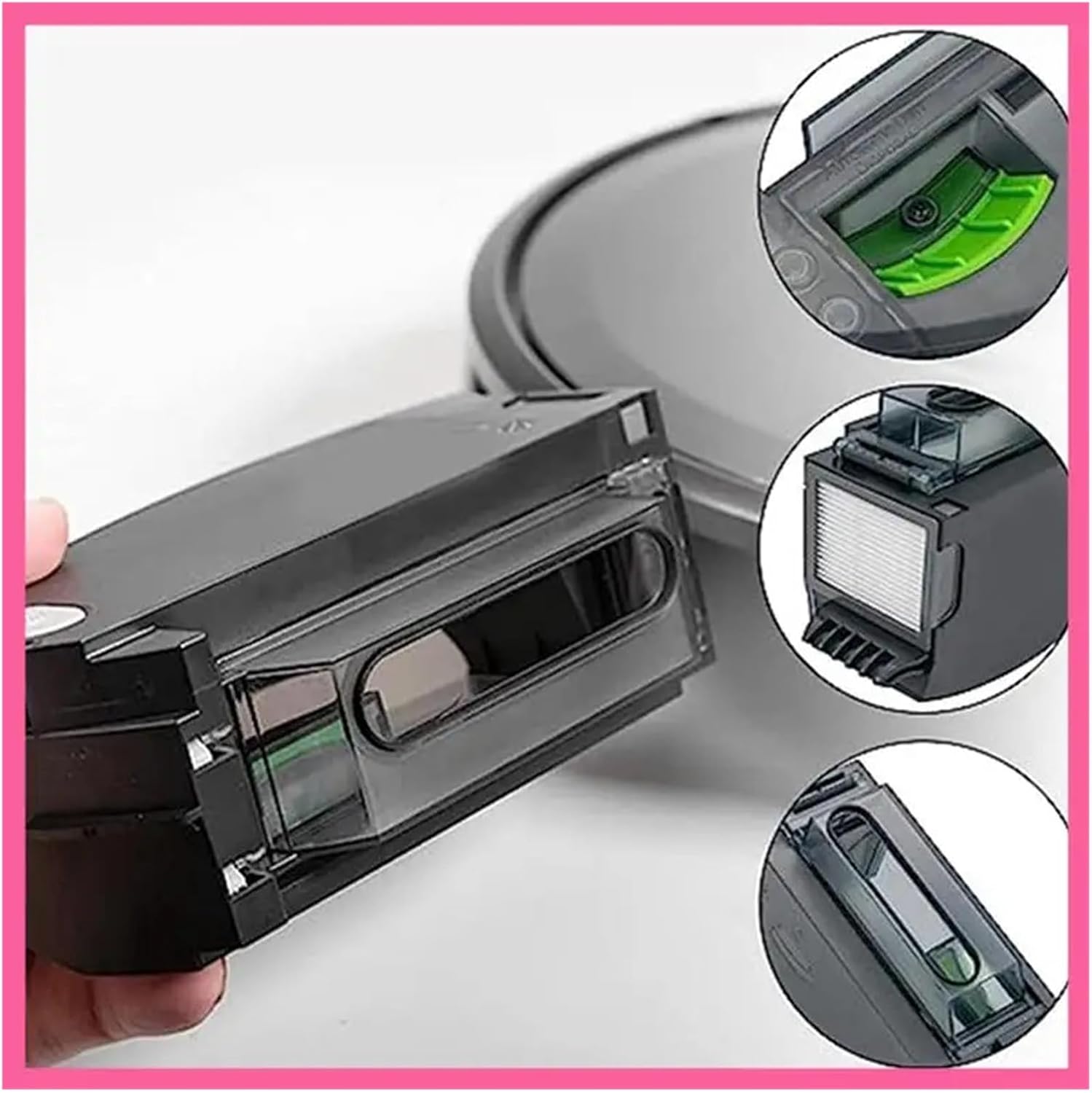 Vacuum Cleaner Parts,Compatible For Roomba，Sweeping Accessories I7 E5 E6 I3 I5 Filter Dust Box Trash Box Trash Can Accessories