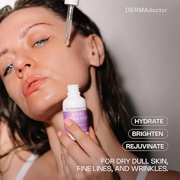 Kakadu C 20% Vitamin C Face Serum & DERMAdoctor Wrinkle Revenge Hyaluronic Serum Bundle - Anti-Aging & Moisturizing