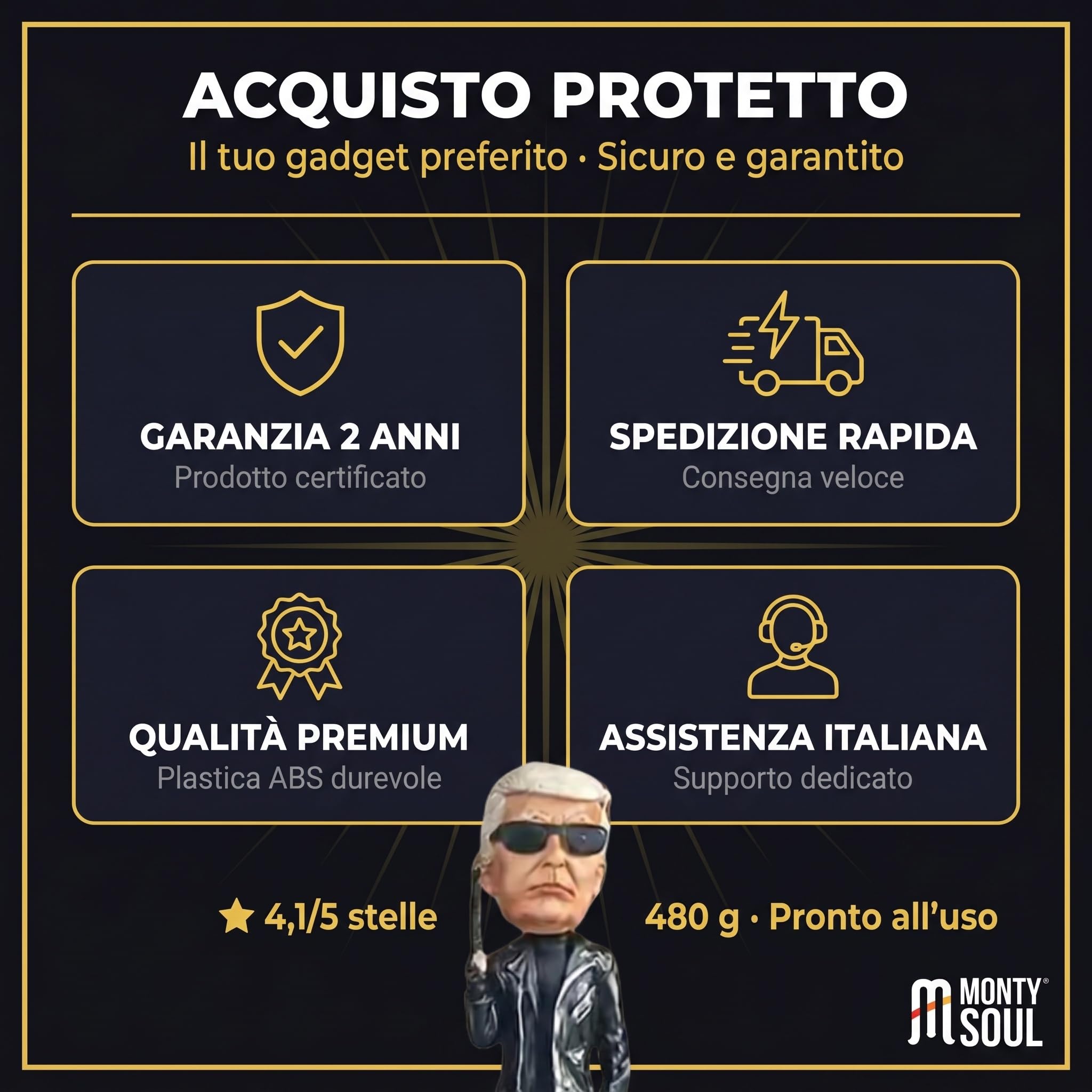 Figura de Donald Trump - Decoración divertida para salpicadero, gadget para coche y oficina, accesorio agradable para coche y regalo original para hombre y mujer (versión 5)