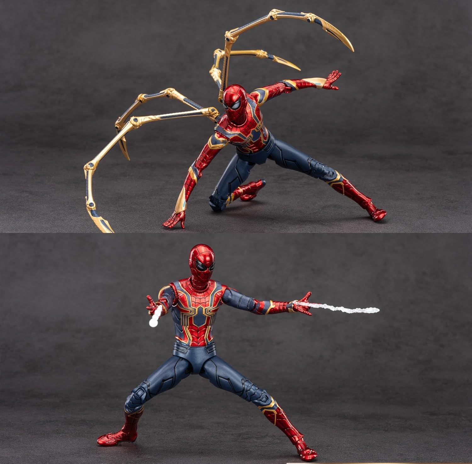 LonullyMege Iron Spider Action Figures 7inch 1/10 Scale All Joints Movable Superhero 2.0 Series Exquisite Collection Toy