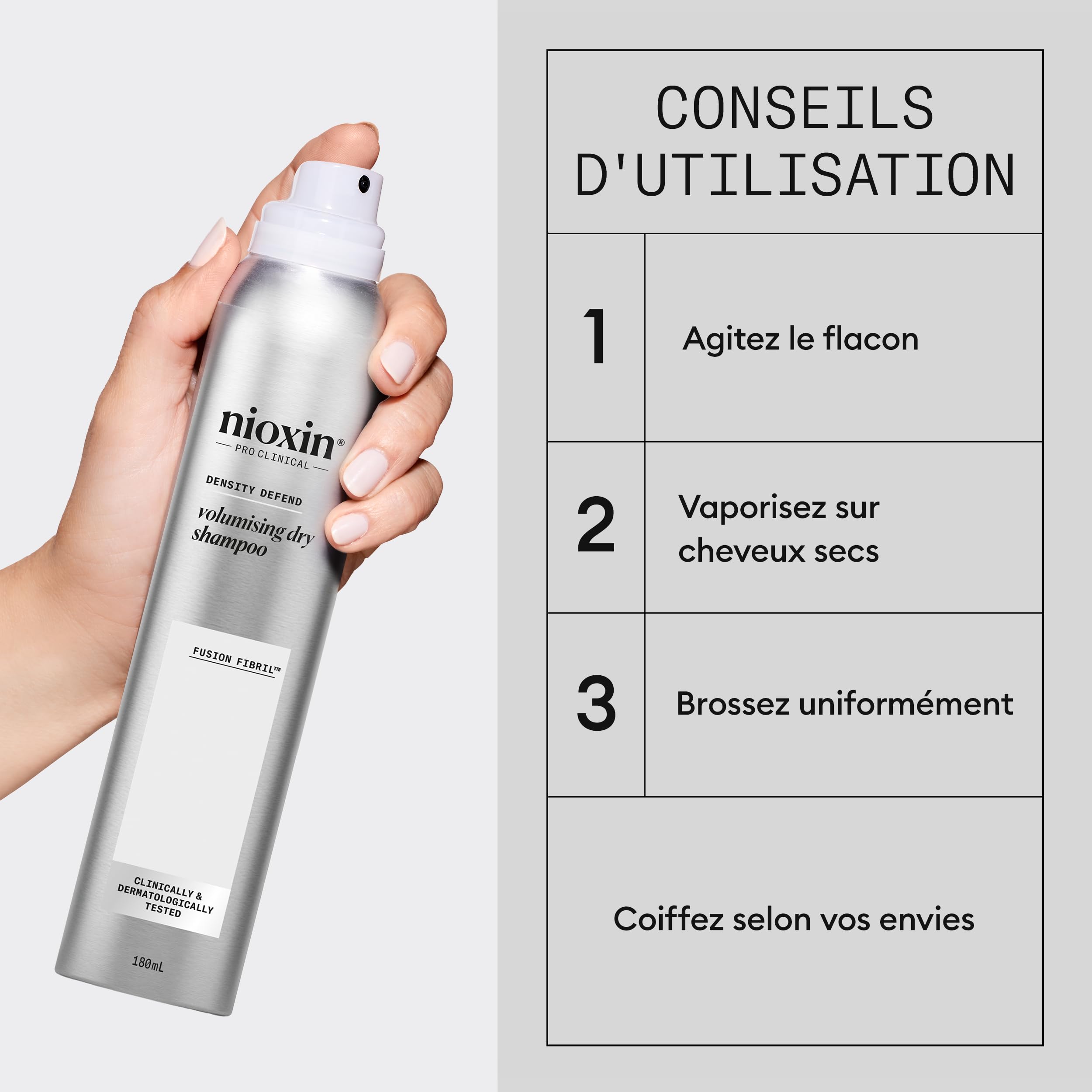 NIOXIN Density Defend - Produits de coiffage - Shampoing Sec Volumateur/Laque à Tenue Forte/Gel Cheveux Coiffant Épaississant