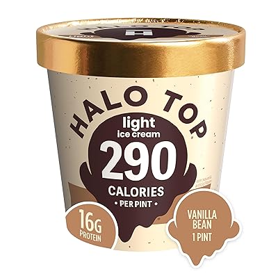 Halo Top Creamery, Vanilla Bean, 16 oz Frozen