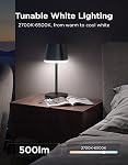 Govee Lampe de table intelligente sans fil classique (sans adaptateur), lampe de bureau portable RGBIC Lampe de table rechargeable pour salon, LED Lampe de chevet avec 72 Modes de scènes, minuterie, 500lm
