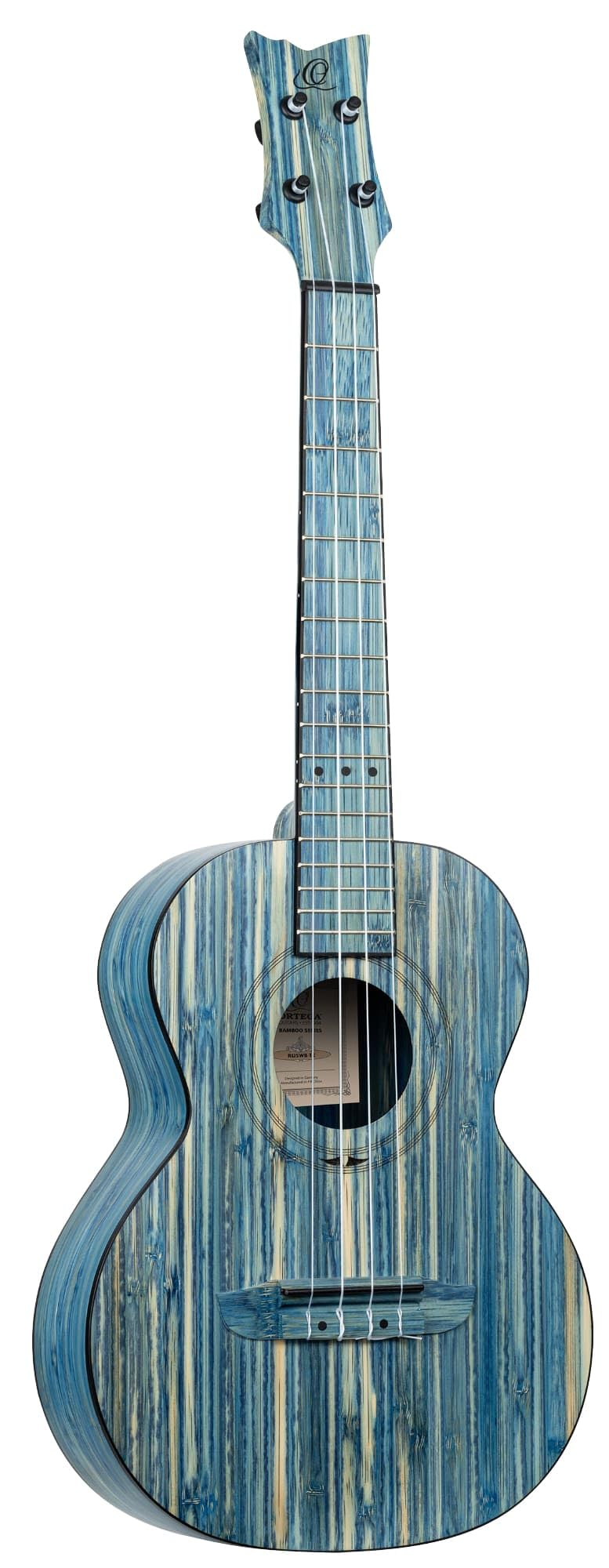 Ortega Guitars Ukulele Tenore Acustico – Bamboo Series – Gig Bag Inclusa – Bamboo, Blue (RUSWB-TE)