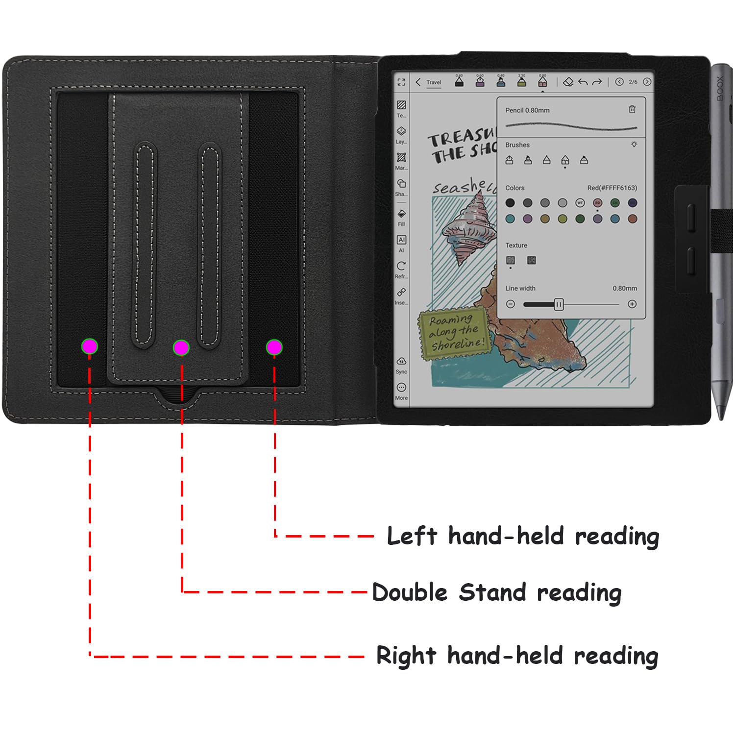 Amazon.co.jp: GOVTVA ダブルスタンドケース 7インチ Onyx Boox Go 7