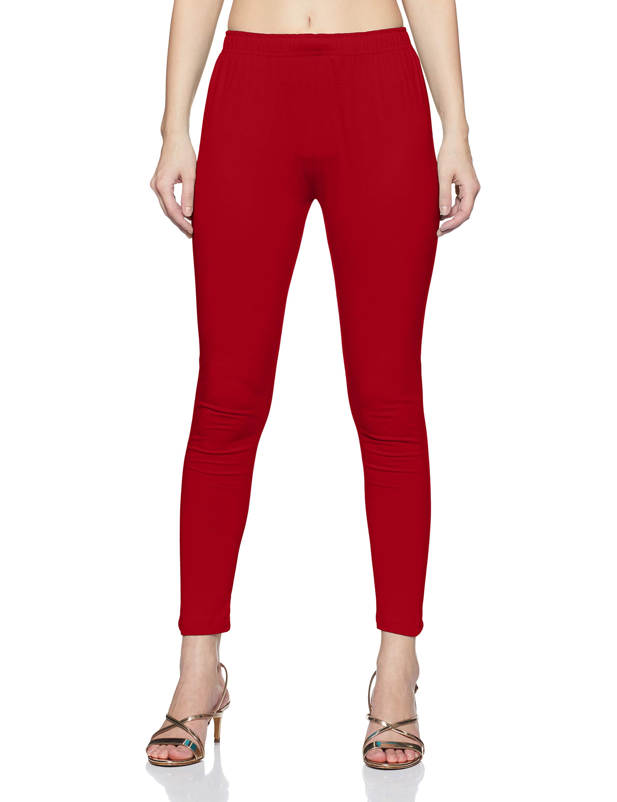 rangriti Red Cotton Leggings for Women-picture-13