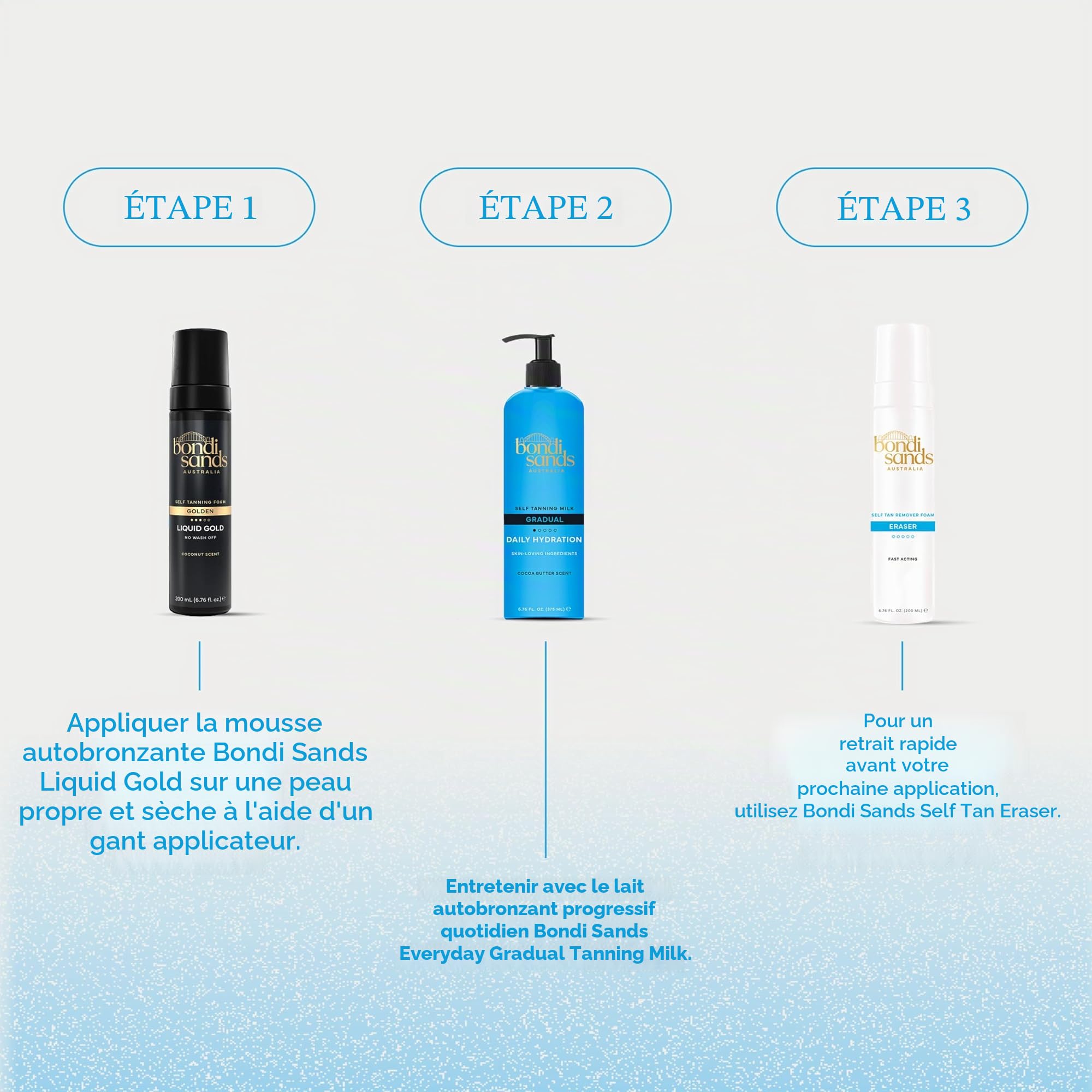 Bondi Sands Mousse autobronzante Liquid Gold | Formule légère à séchage rapide qui donne à la peau un bronzage doré éclatant au soleil, enrichie en huile d'argan | 200 ml