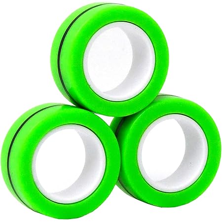 Amazon Np Mrg フィジェット リング 磁石 トイ 指輪 マグネティックリング マグネット ストレス解消 集中力 想像力 創造力 アップ エクササイズ 指 気分転換 軽い 軽量 おもちゃ グリーン ハンドスピナー おもちゃ