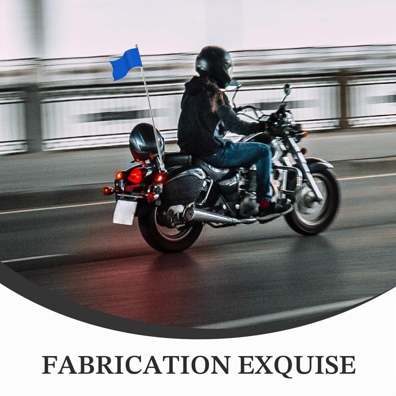 Angoily Mât de Drapeau de Mât de Drapeau Réglable 47 Pouces Rétractables Supports de Drapeau de pour Porte-Bagages VTT Vélo de Route Offroad Accessoires