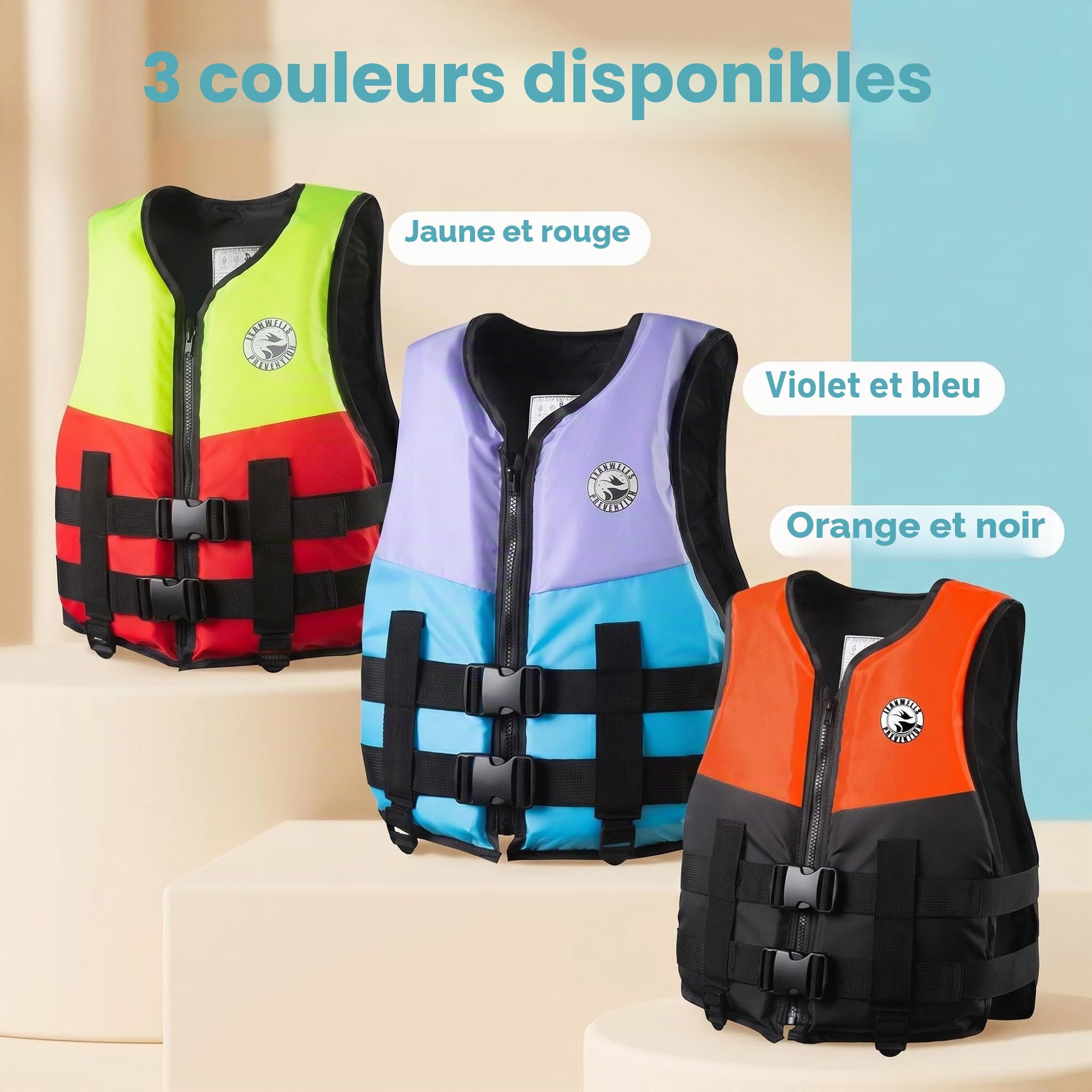 2026 Gilet de Sauvetage pour pour Sports Nautiques en Plein air - Idéal pour Le Kayak, la Navigation de Plaisance, la plongée avec Tuba, la plongée avec Tuba Bandoulière réglable