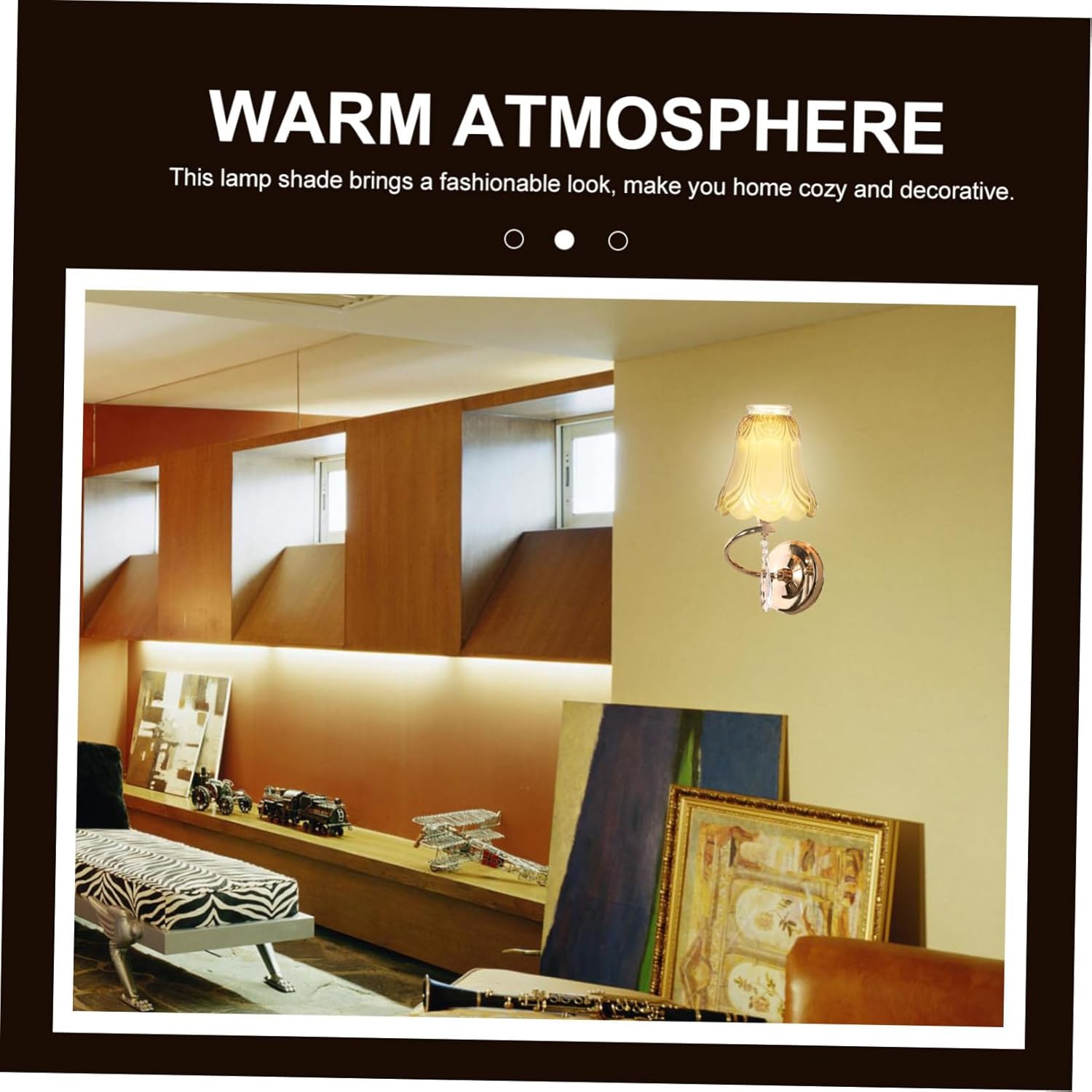 2pcs Elegant Bell-shaped Glass Lamp Shade Cover for Ceiling and Wall Lamps Tea Fitter for Creating Warm Atmosphere Room