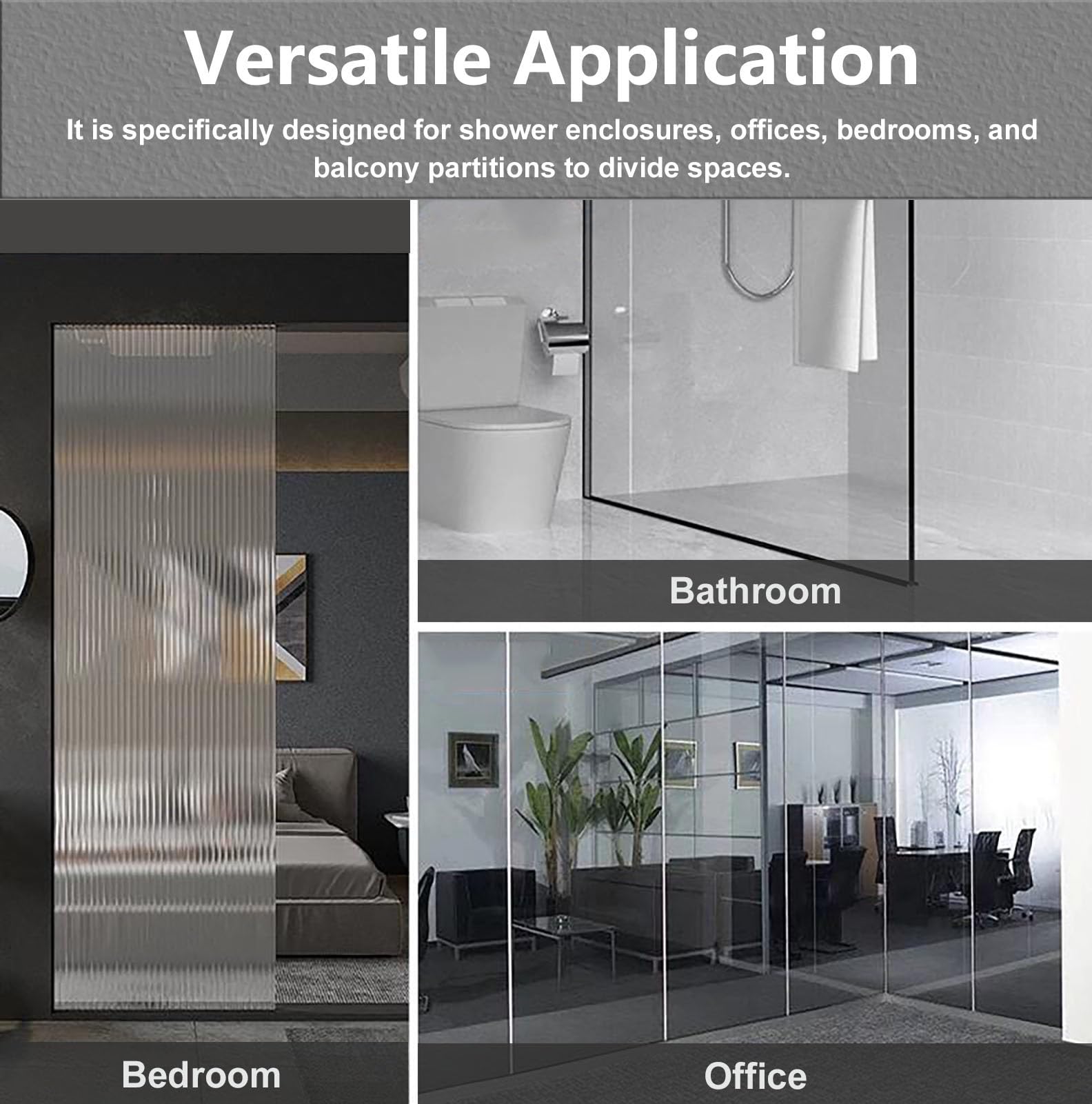 Perfil Aluminio Guía de Canal de Vidrio con Almohadilla de Silicona | Canaleta Metálica Resistente para Vidrio de Baño para Tabique Divisorio, Riel para Puerta De Ducha de 0,6 0,8 1 1,2 1,4 m