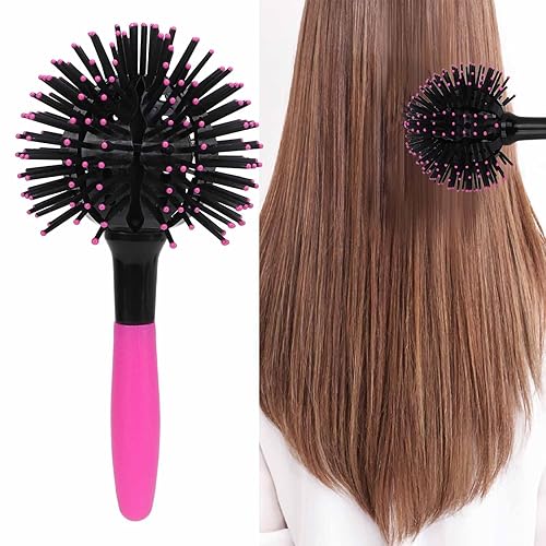 Miniatura 2 de Peine de pelo rizado 3D, resistente a altas temperaturas, cepillo de pelo redondo 360, bola de masaje, peine de pelo de bola de 360, peine de