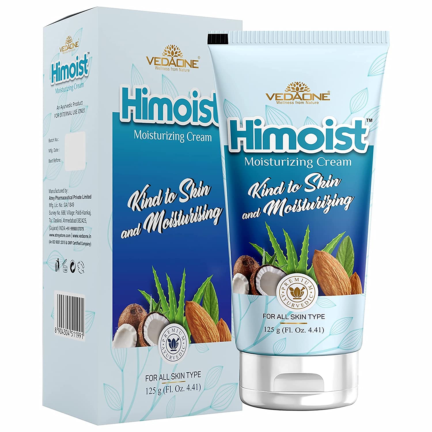 Vedaone Himoist Moisturizing Cream | Kind To Skin Moisturising - Pack Of 1, 125 g