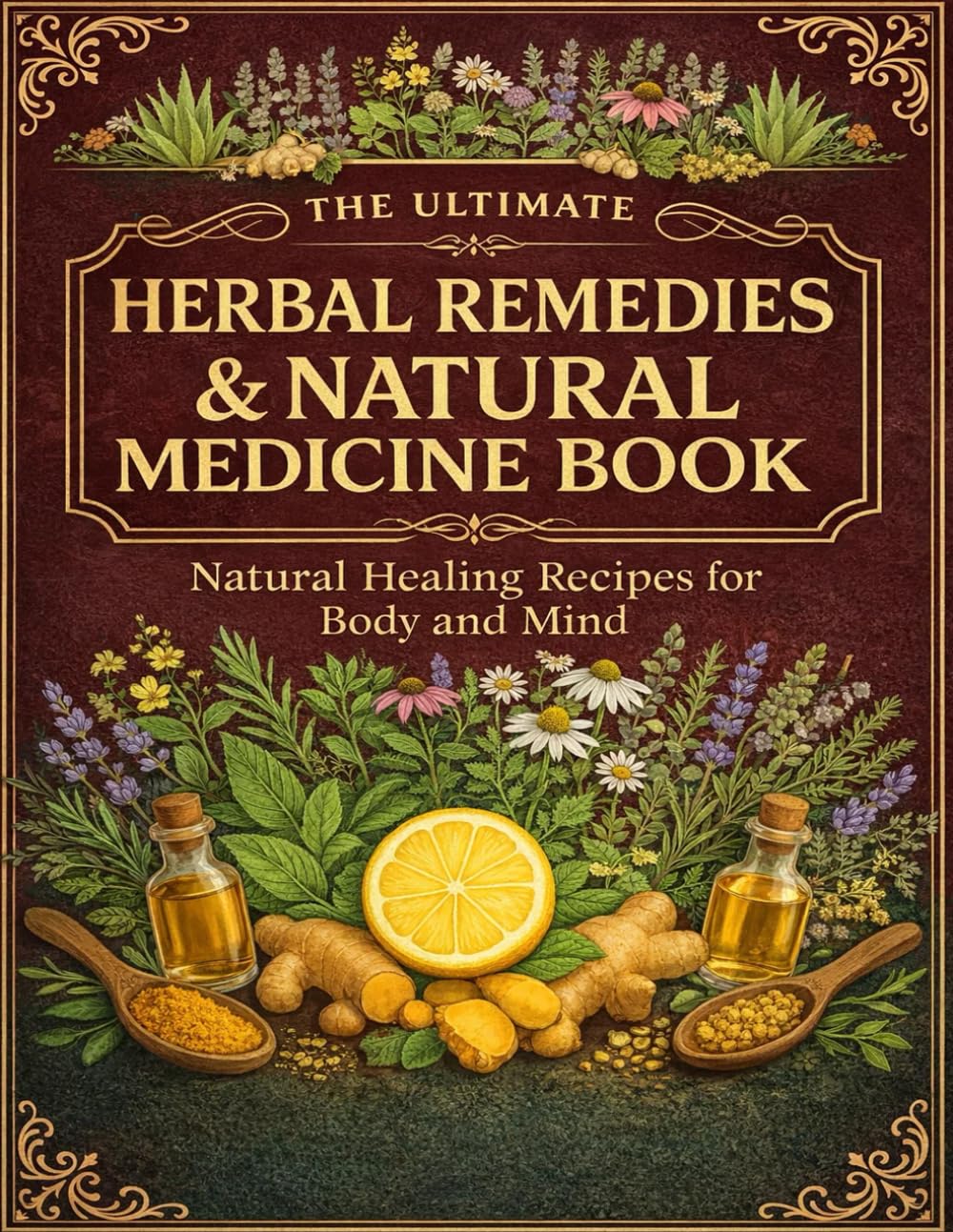 The Ultimate Herbal Remedies & Natural Medicine Book; Natural Healing Recipes for Body and Mind