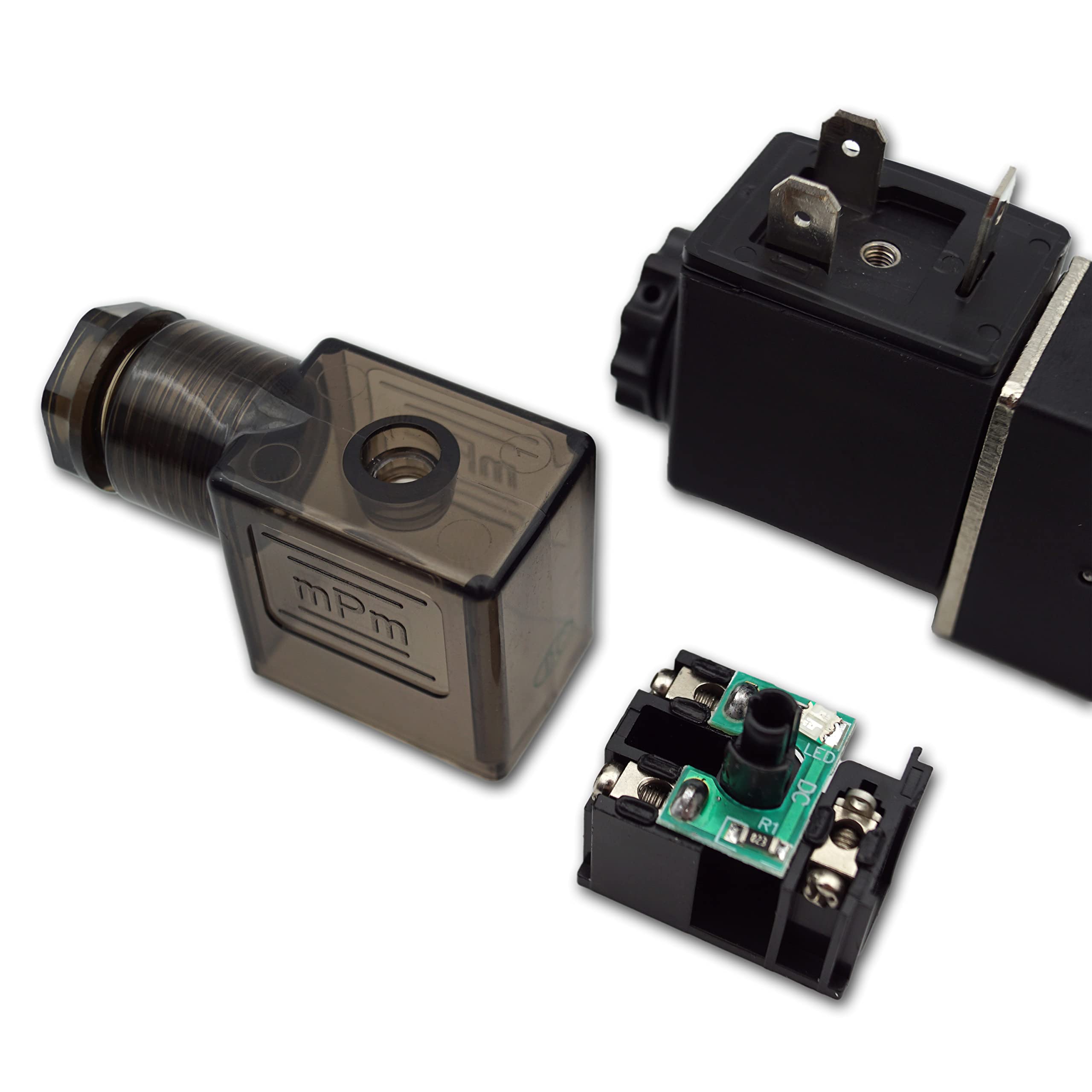 Válvula direccional magnética neumática 5/2 vías 1/4" 12 V CC (5/2 vías 1/4" 12 V DC)