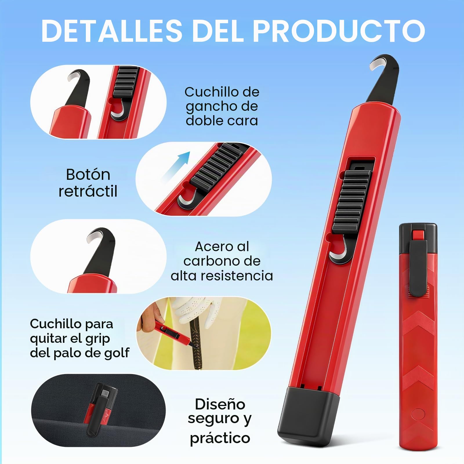 17 Unidades con Kit de Golf, Multicompuesto Antideslizante, para Todo Clima Tipo, Mediano o Estándar