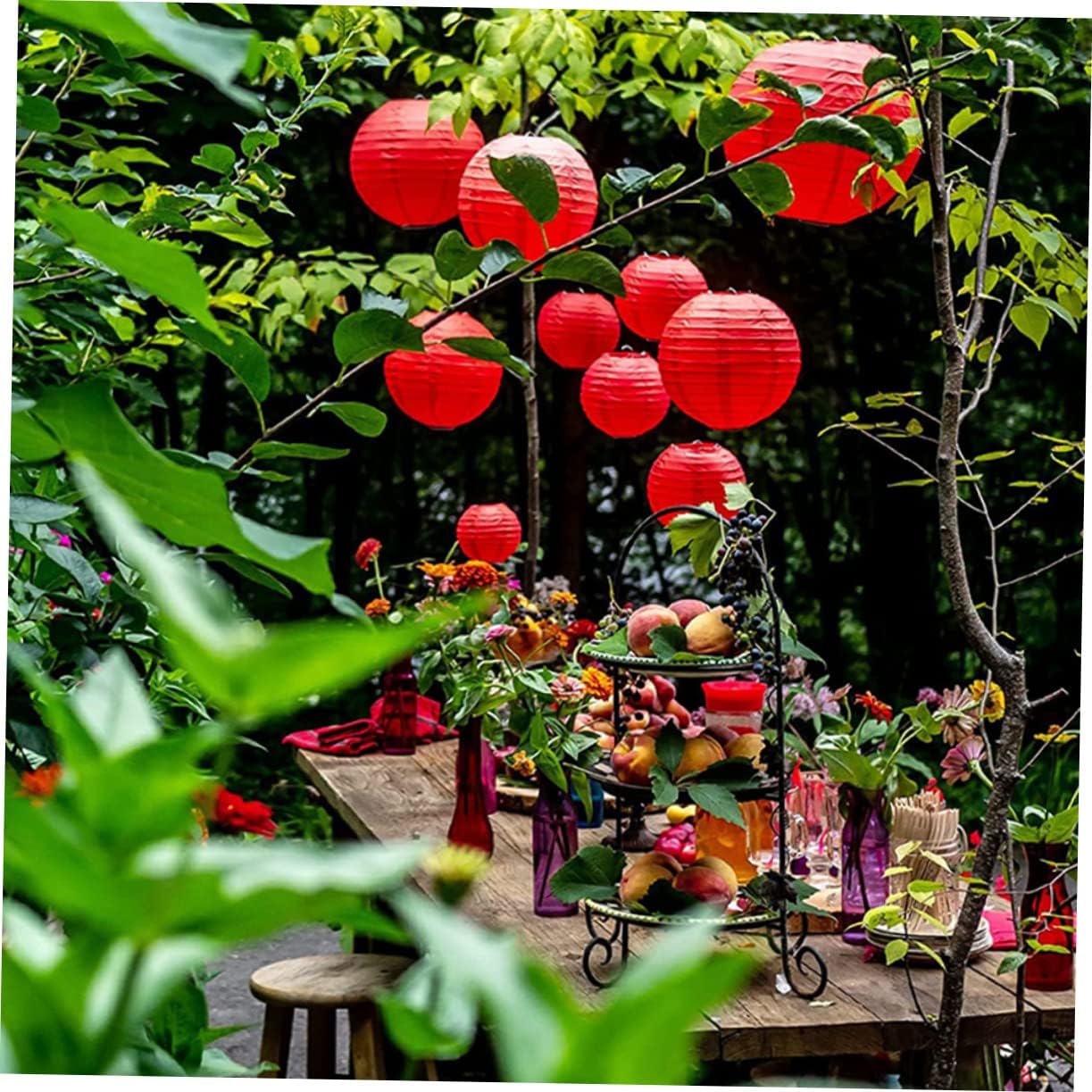 Vaguelly 25Pcs Paper Lanterns for Birthday Wedding Festival Decor for Indoor Outdoor Celebrations Durable Hanging Decorations for Parties and Events