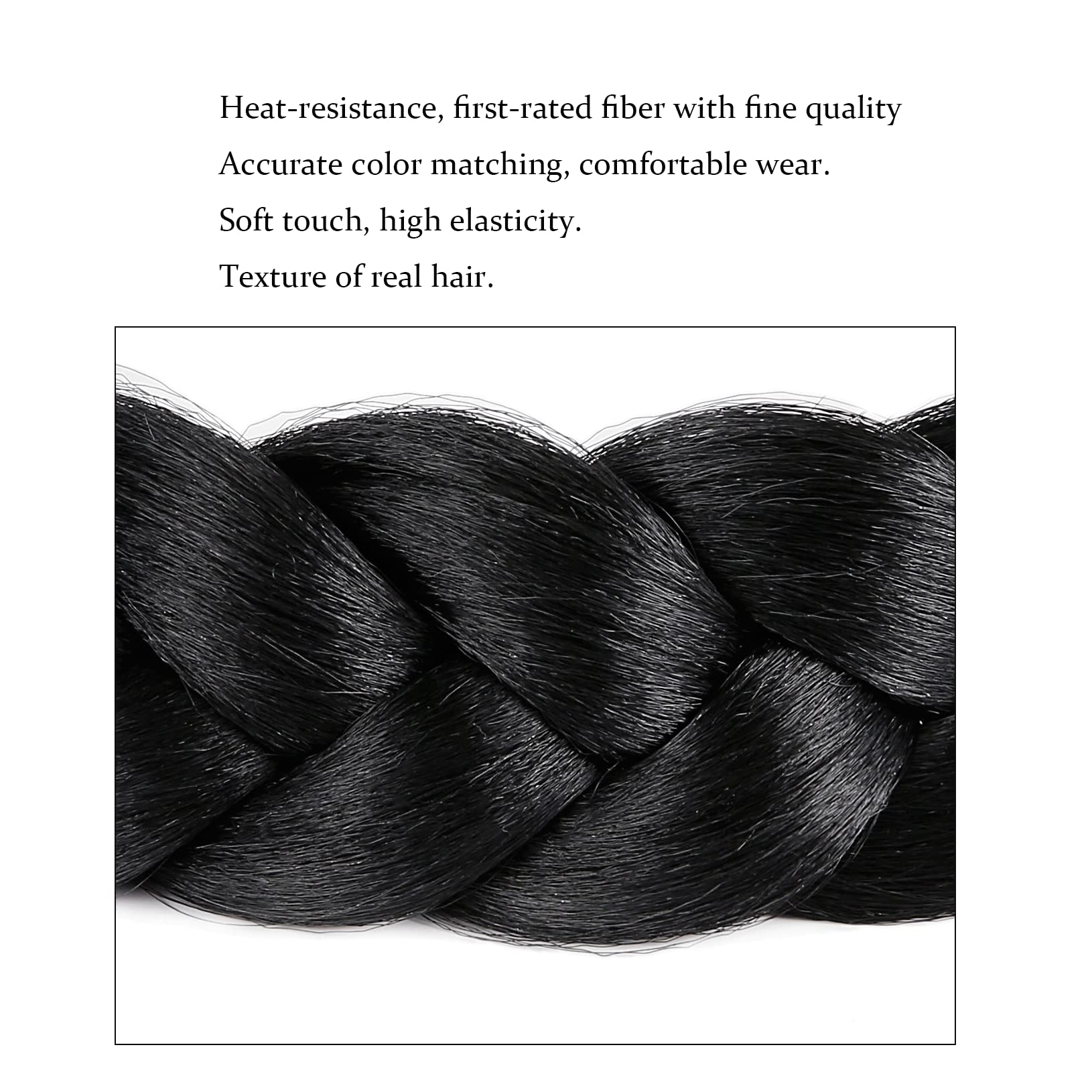 Amazon.com : STHEJFB Bohemian Braided Headband Oversized  display picture 1