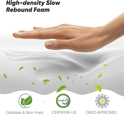 Miniatura 9 de Denkee Almohada cervical cervical, almohada cervical ergonómica para aliviar el dolor de cuello, almohada ortopédica para dormir lateral y espalda,