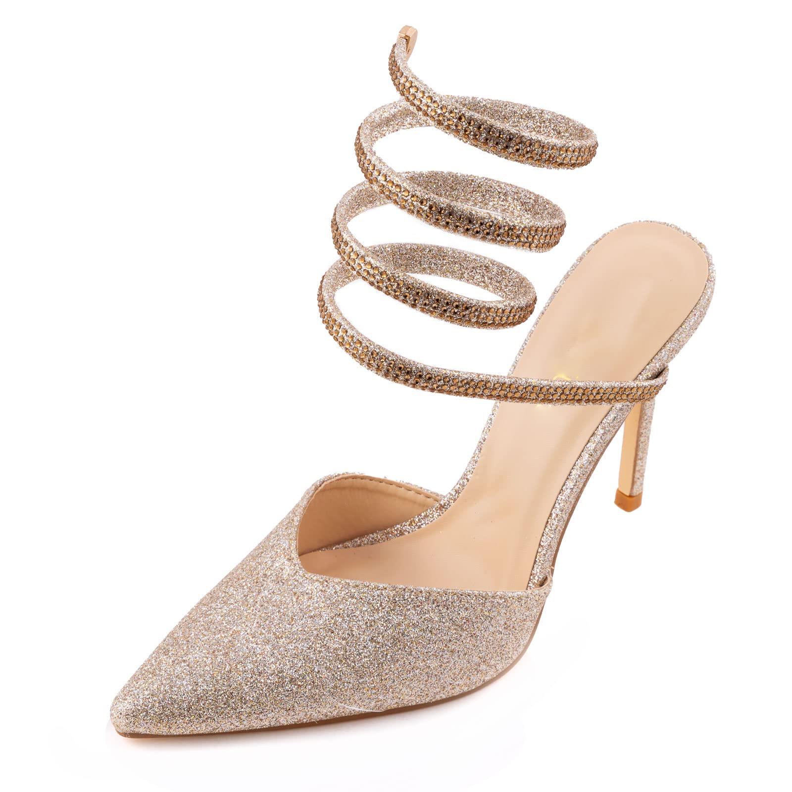 Toocool Scarpe Donna Sabot Sandali decoltè Glitter Molla Eleganti X8291