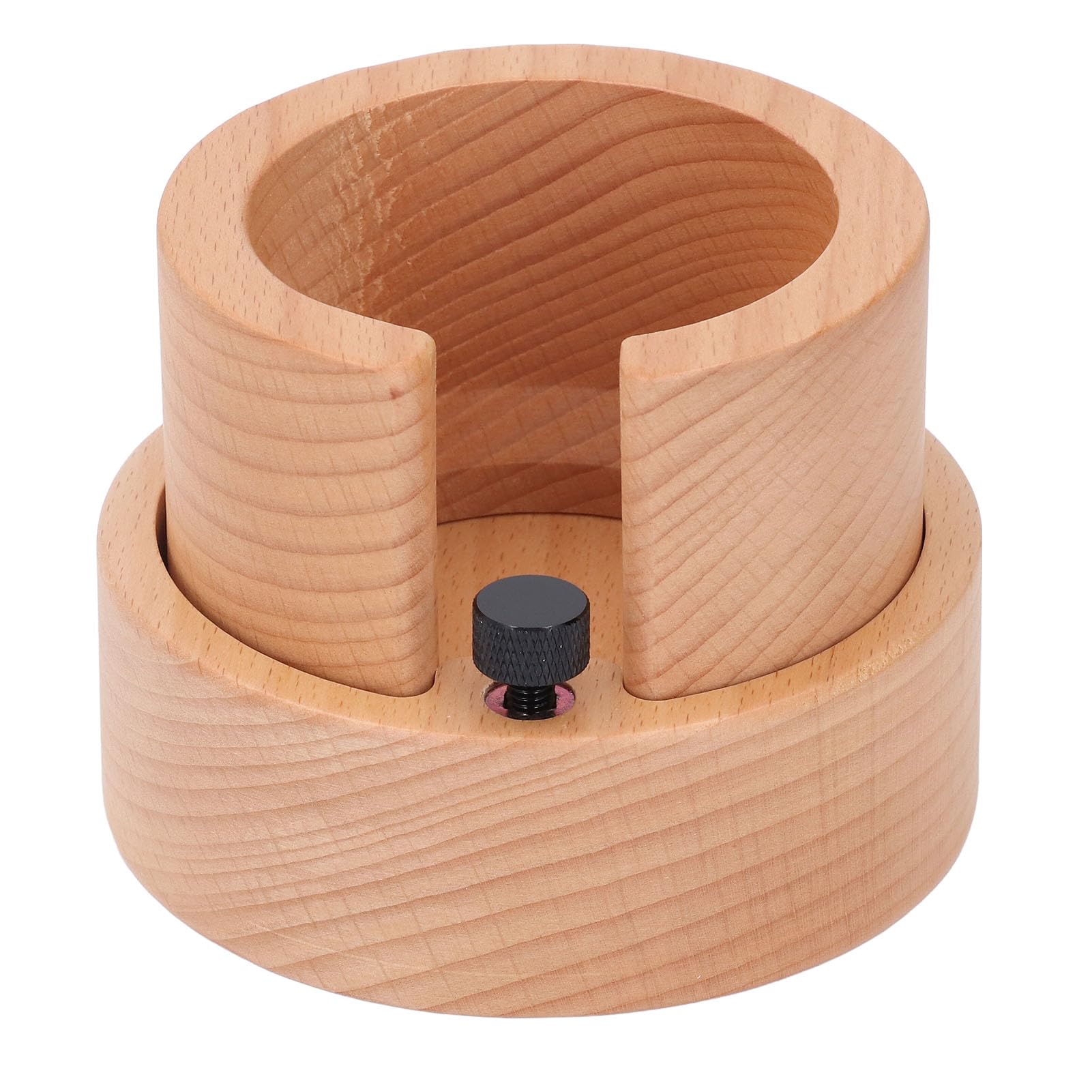 Support porte-filtre café antidérapant en bois pour tassage stable