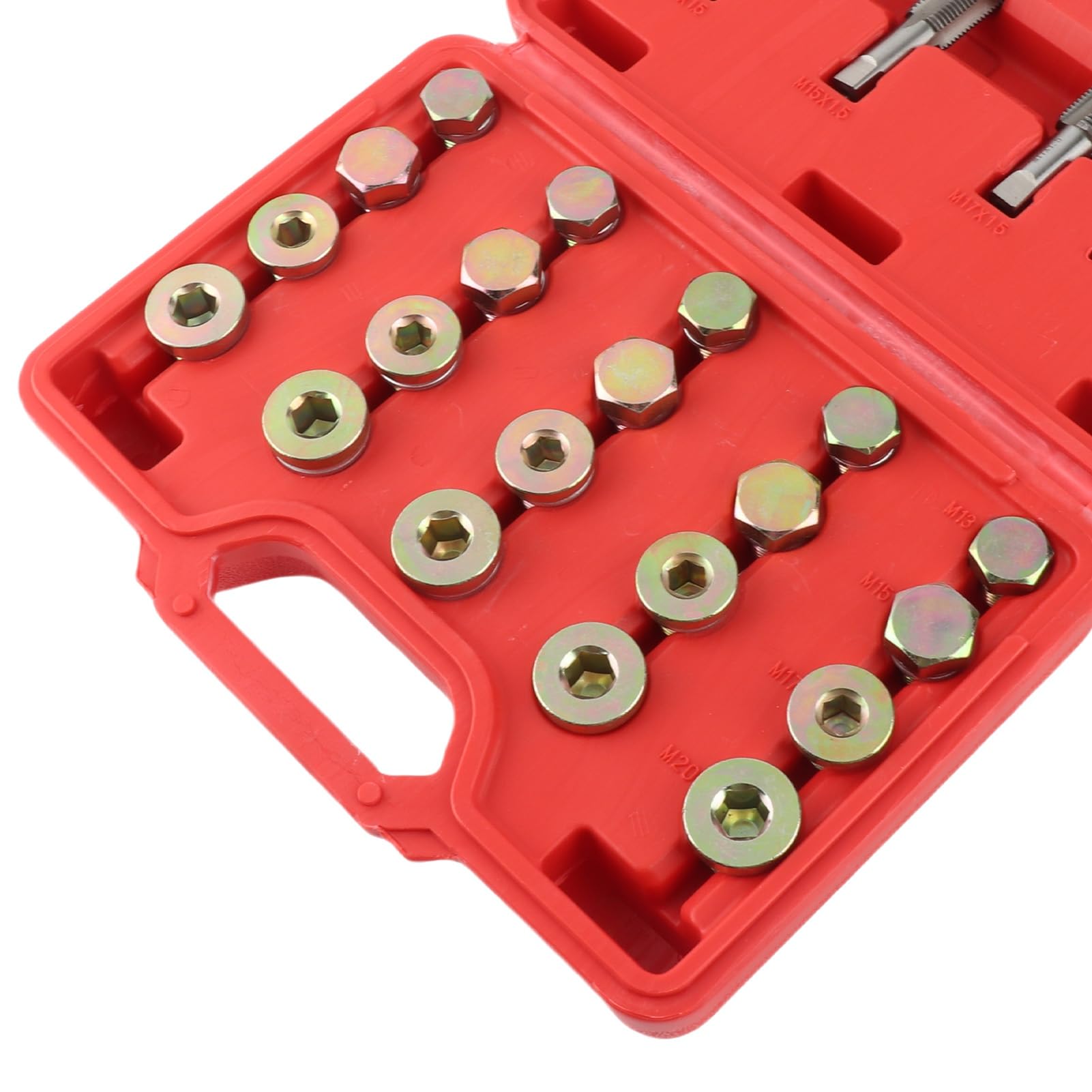 Aramox Kit Riparazione Filetti, 64Pcs M M17 M20 Kit Riparazione Filetto Olio Coppa Kit Ingranaggio Tappo di Scarico