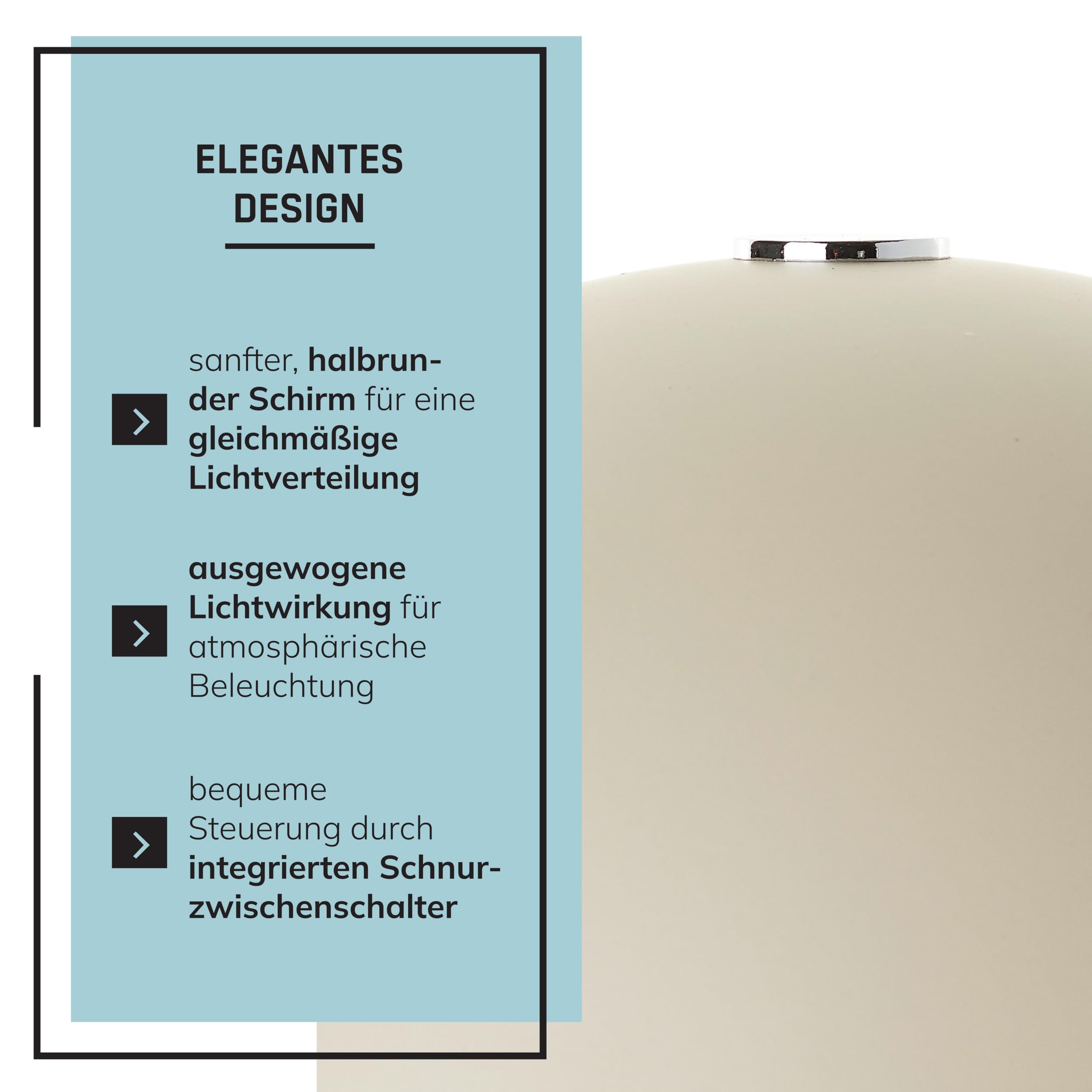 Lightbox Lampa stołowa w kształcie grzybka, wysokość 36 cm, Ø 20 cm, lampa biurkowa z przełącznikiem i podstawą z trawertyny, jako lampka nocna, akcesoria biurowe, wykonana z metalu w kolorze czarnym