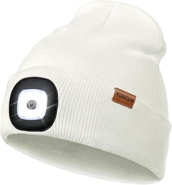 LED Beanie with The Light, Unisex Gifts for Men Dad Husband Him