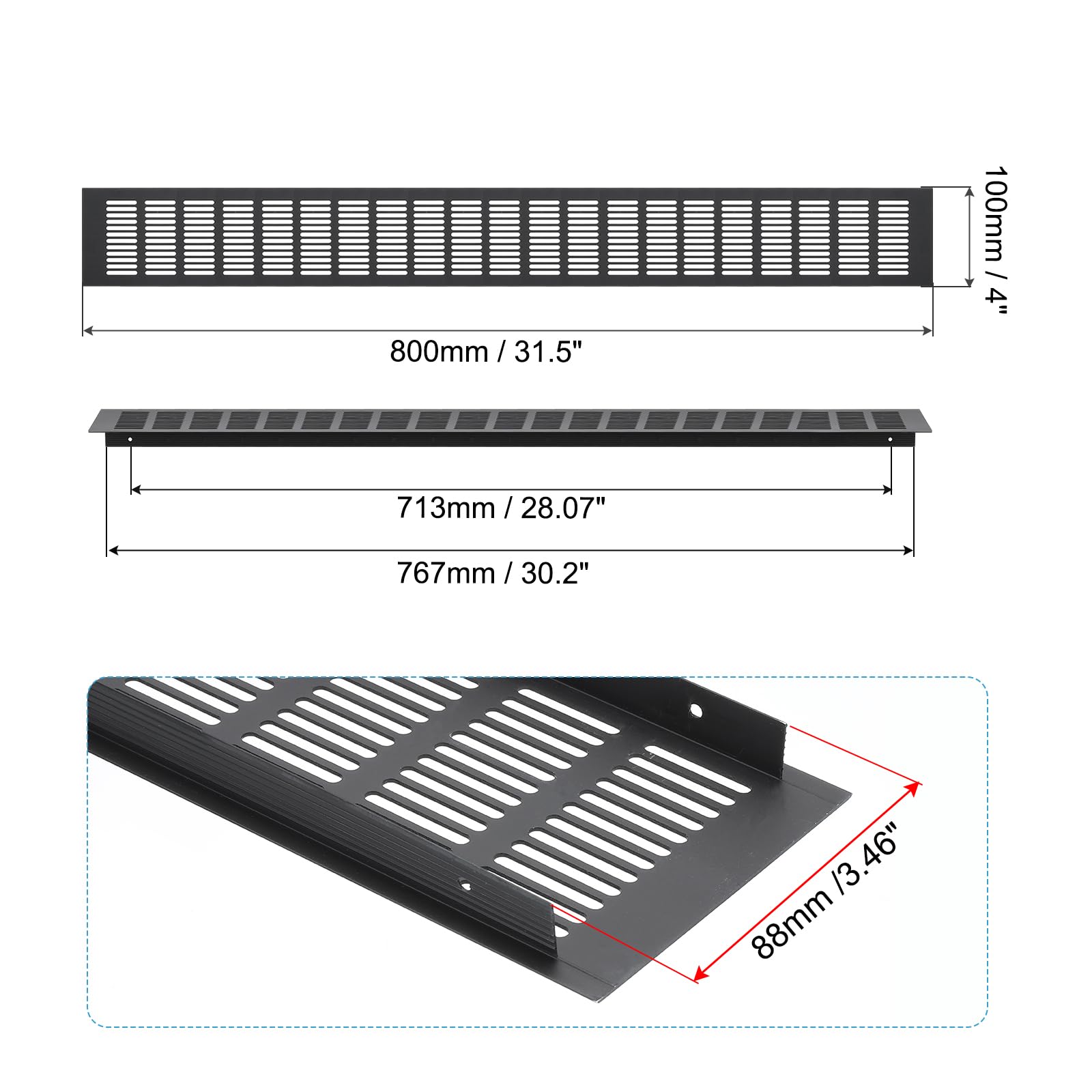 PATIKIL 31.5 x 4 Inch Door Air Vent Cover - Image 2