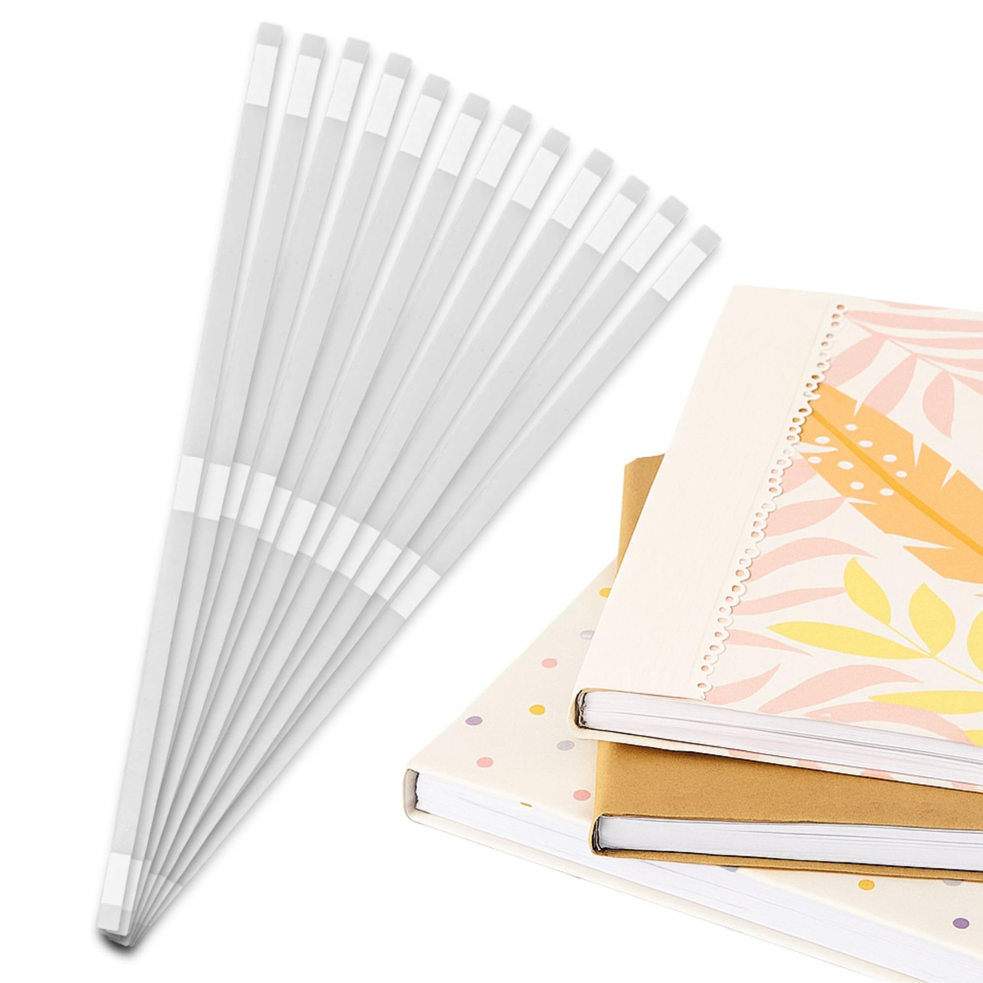 Craftelier - Zestaw 12 pasków klejowych do wiązania termicznego | Termotopliwy do bindowania termicznego | Profesjonalny materiał do bindowania książek i dokumentów | 28,9 x 0,7 cm