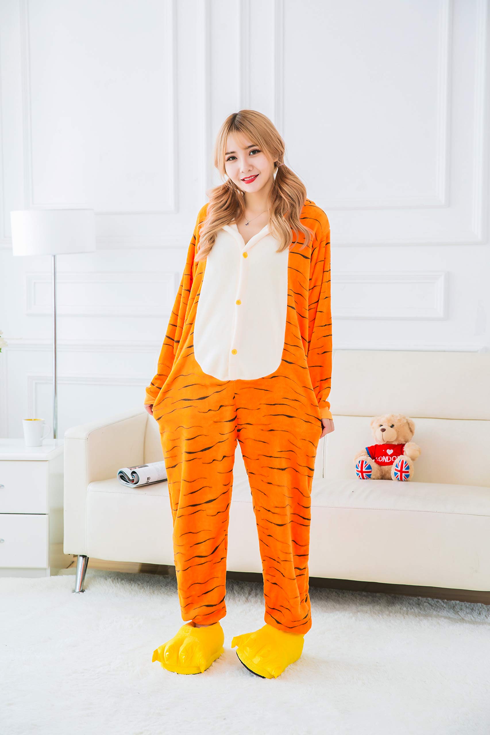 FunnyCos Adult Onesie Animal Pajamas Unisex Halloween Cosplay Costume Loungewear
